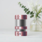 Uitstekend Roos Goud en Glazen Bin met Monogram Visitekaartje (Staand voorkant)