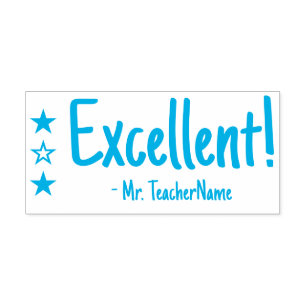 "Uitstekend!" Schoolleraar Rubber Stamp Zelfinktende Stempel