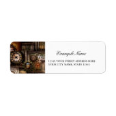 Uitstekend steampunkontwerp etiket (Voorkant)