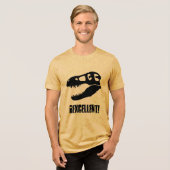 Uitstekend! T. rex dinosaurusschedel Tri-Blend Shirt (Voorkant volledig)