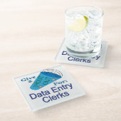 Uitstekend voor Data Entry Clerings Glazen Onderzetter (Schuin)