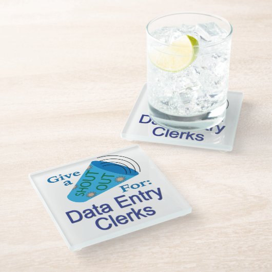 Uitstekend voor Data Entry Clerings Glazen Onderzetter (Schuin)