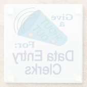 Uitstekend voor Data Entry Clerings Glazen Onderzetter (Achterkant)