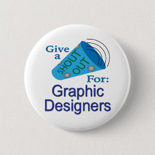 Uitstekend voor grafische ontwerpers ronde button 5,7 cm
