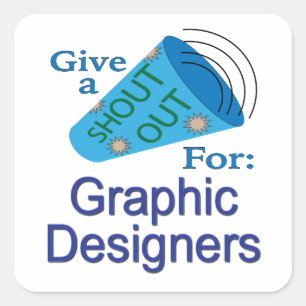 Uitstekend voor grafische ontwerpers vierkante sticker
