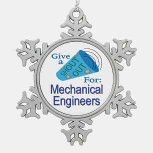 Uitstekend voor mechanische technici tin sneeuwvlok ornament