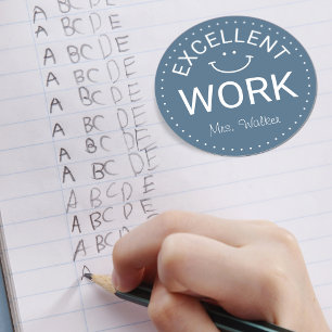 Uitstekend Werk Persoonlijke Leraren Ronde Sticker