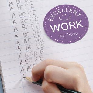 Uitstekend Werk   Persoonlijke Leraren Ronde Sticker