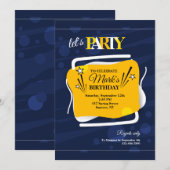 Uitstekende abstracte uitnodiging (Voorkant / Achterkant)