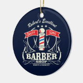 Uitstekende barber Winkelstylist Shave Keramisch Ornament (Links)