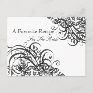 Uitstekende Barokke B & W Vrijgezellenfeest Recept Briefkaart