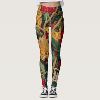 "UITSTEKENDE BLOEMBORDUURPATROON LAGGINGS" LEGGINGS