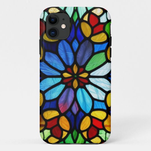 Uitstekende bloemenelegantie Glas in lood Case-Mate iPhone Case (Achterkant)