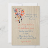 Uitstekende Boho Dream Catcher Bruiloft Kaart (Voorkant)