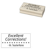 "Uitstekende correcties!" Educator Rubber Stamp Rubberstempel (Gestempeld)