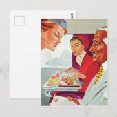 Uitstekende dienstverlening in het vliegtuig briefkaart (Voorkant / Achterkant)