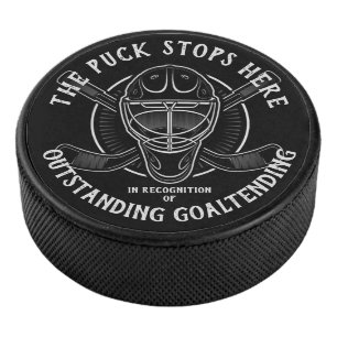 Uitstekende doelman hockey puck