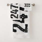 Uitstekende en gekraste tekst Werkout 247365 bijte Bad Handdoek (Insitu)