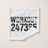 Uitstekende en gekraste tekst Werkout 247365 bijte Bad Handdoek (Wasdoekje)