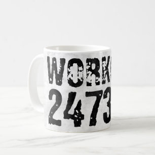 Uitstekende en gekraste tekst Werkout 247365 bijte Koffiemok