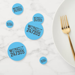 Uitstekende en gekraste tekst Werkout 247365 blauw Confetti