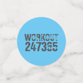 Uitstekende en gekraste tekst Werkout 247365 blauw Confetti (Kleine voorkant)
