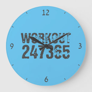 Uitstekende en gekraste tekst Werkout 247365 blauw Grote Klok