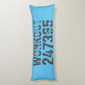 Uitstekende en gekraste tekst Werkout 247365 blauw Lichaamskussen (Achterkant (Verticaal))