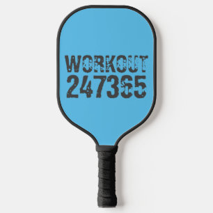 Uitstekende en gekraste tekst Werkout 247365 blauw Pickleball Paddle