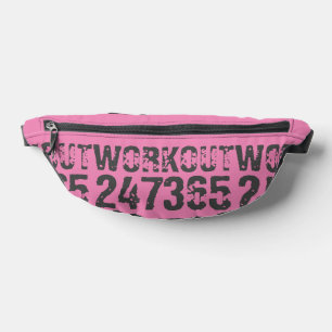 Uitstekende en gekraste tekst Werkout 247365 roze Heuptasje