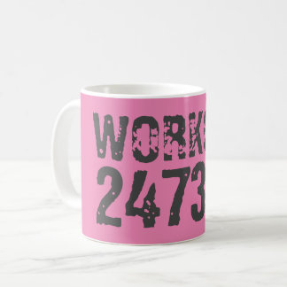 Uitstekende en gekraste tekst Werkout 247365 roze Koffiemok