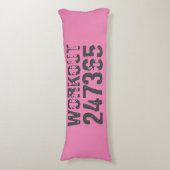 Uitstekende en gekraste tekst Werkout 247365 roze Lichaamskussen (Voorkant Verticaal)
