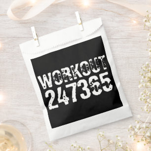 Uitstekende en gekraste tekst Werkout 247365 wit Bedankzakje