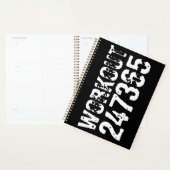 Uitstekende en gekraste tekst Werkout 247365 wit Planner (Display)