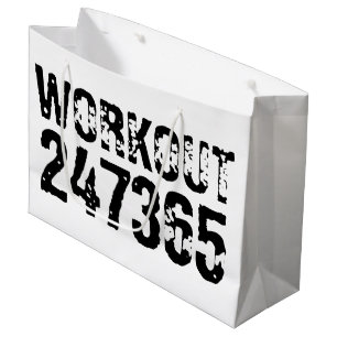 Uitstekende en gekraste tekst Werkout 247365 zwart Groot Cadeauzakje