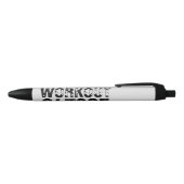 Uitstekende en gekraste tekst Werkout 247365 zwart Zwarte Inkt Pen (Bovenkant)