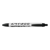 Uitstekende en gekraste tekst Werkout 247365 zwart Zwarte Inkt Pen (Achterkant)