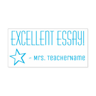 "UITSTEKENDE ESSAY!" Rubberstempel Zelfinktende Stempel