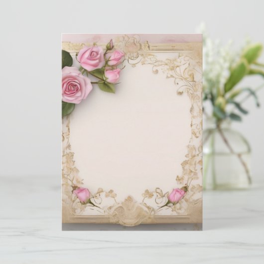 Uitstekende  geïnspireerde uitnodiging (Staand voorkant)