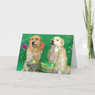 Uitstekende Golden Easter Egg Hunt Feestdagen Kaart
