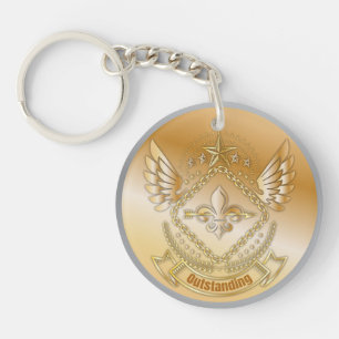 Uitstekende gouden zilveren prijs Persoonlijke NAA Sleutelhanger