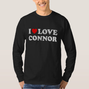 Uitstekende grunge versleten stijl I Love Connor T-shirt