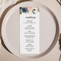Uitstekende Herfst Floral Dinner Menu Kaart