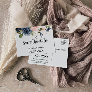 Uitstekende Herfst Floral Save the Date Kaart