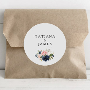 Uitstekende Herfst Floral Wedding Envelope-zegels Ronde Sticker