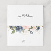 Uitstekende Herfst Floral Wedding Place Card (Buitenkant ongevouwen)