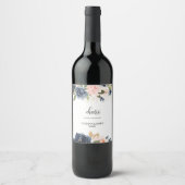 Uitstekende Herfst Floral Wedding Wine Labels Wijn Etiket (Voorkant)