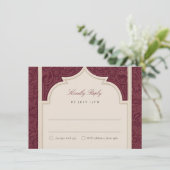 Uitstekende Islamitische Boog RSVP-Kaart voor Huwe Kaart (Staand voorkant)