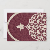 Uitstekende Islamitische Boog RSVP-Kaart voor Huwe Kaart (Achterkant)