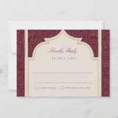 Uitstekende Islamitische Boog RSVP-Kaart voor Huwe Kaart (Voorkant)